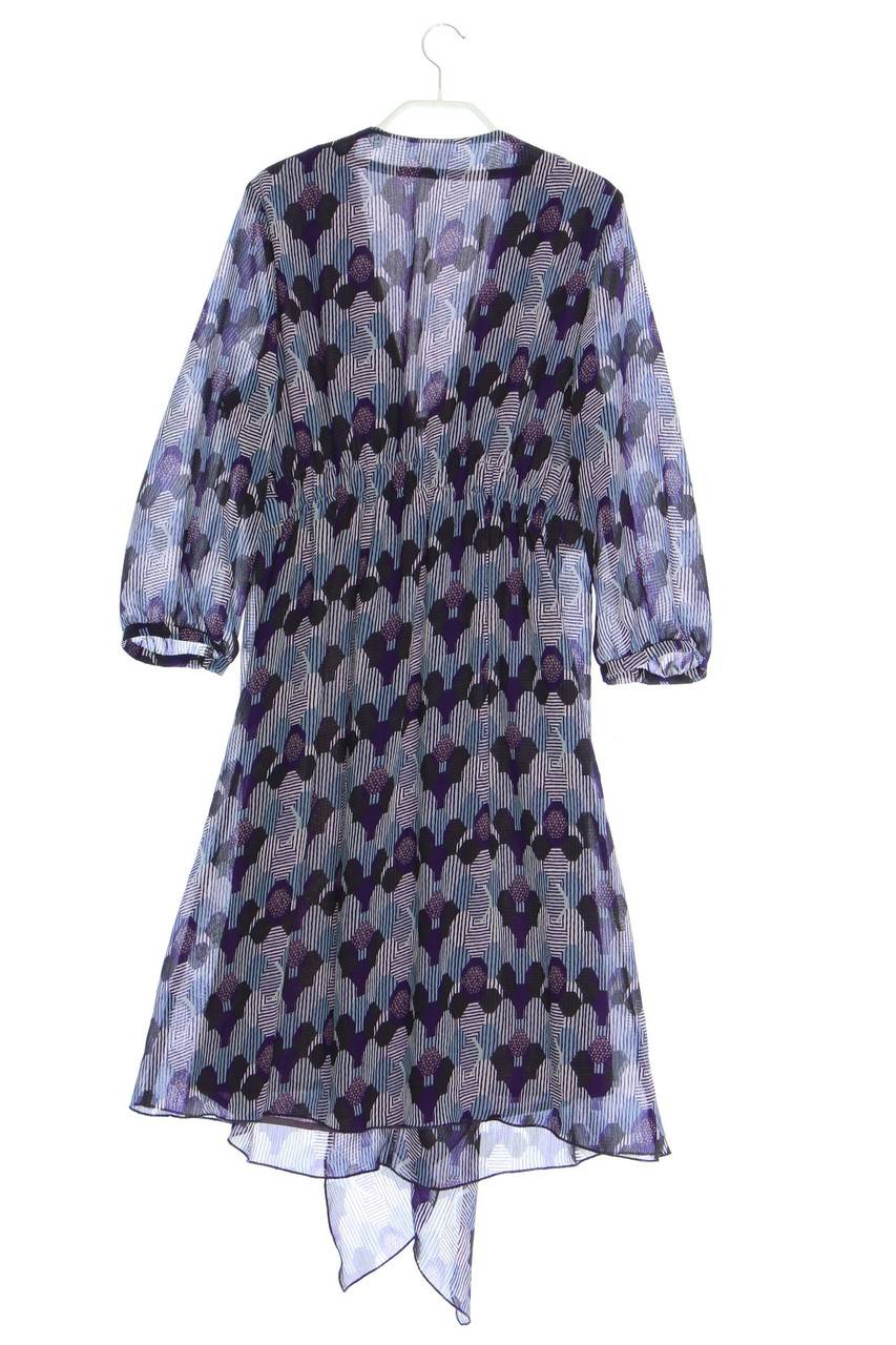 Carou Ohne Label Muster-Kleid Mit Asymmetrischem Schnitt