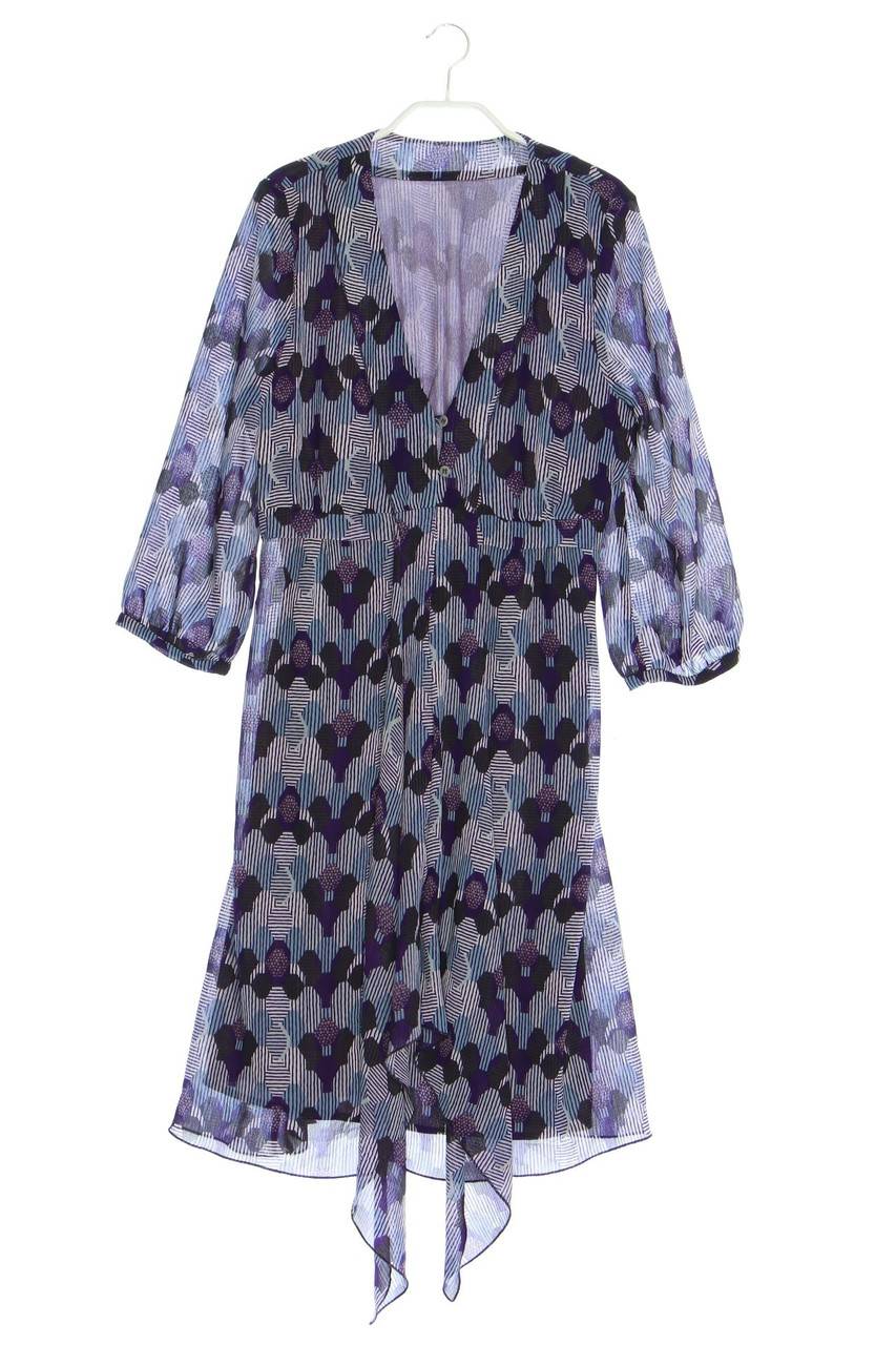 Carou Ohne Label Muster-Kleid mit asymmetrischem Schnitt