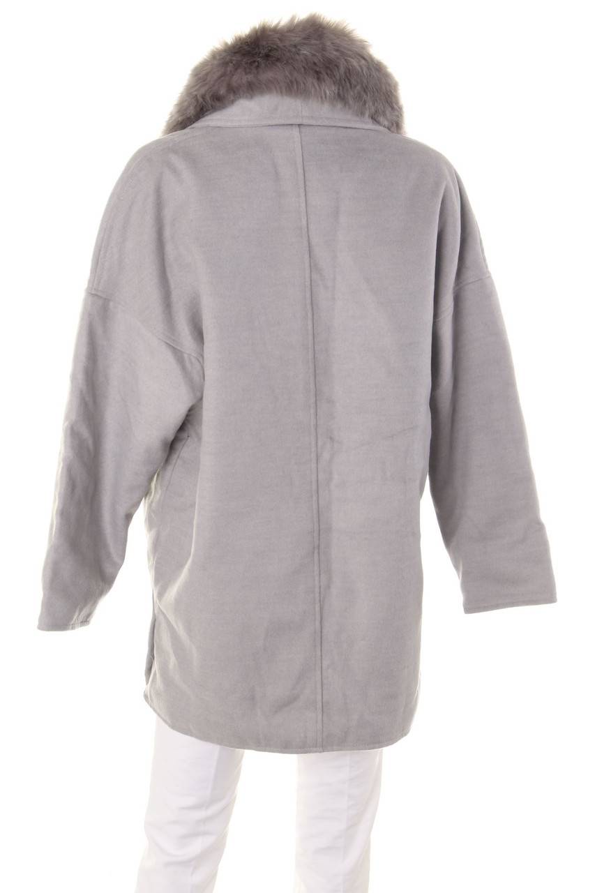 Carou Ohne Label Oversize-Jacke Mit Faux Fur-Kragen