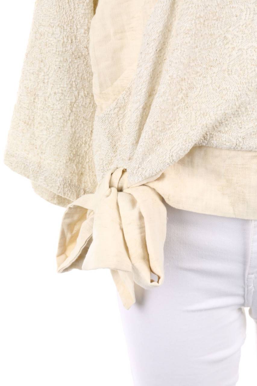 Carou Ohne Label Oversize-Strick-Pullover Aus Jersey Mit Schleife