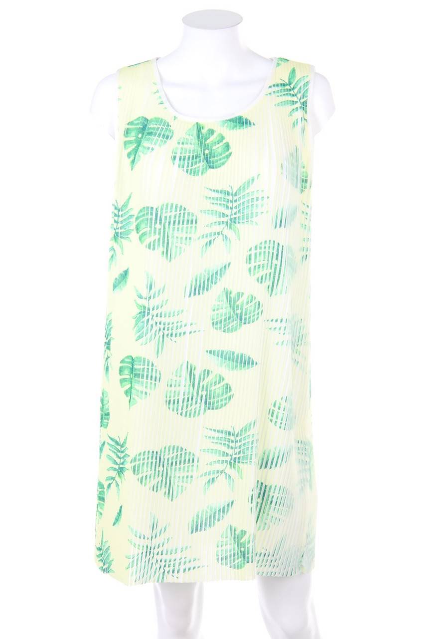 Carou Ohne Label Plissee-Minikleid mit Tropical Print