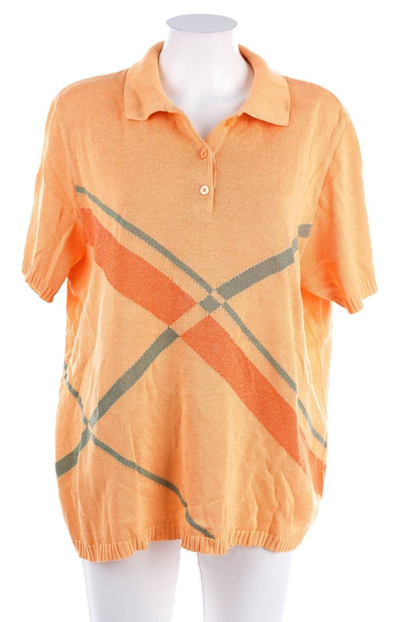 Carou Ohne Label Polo-Shirt mit geometrischem Muster