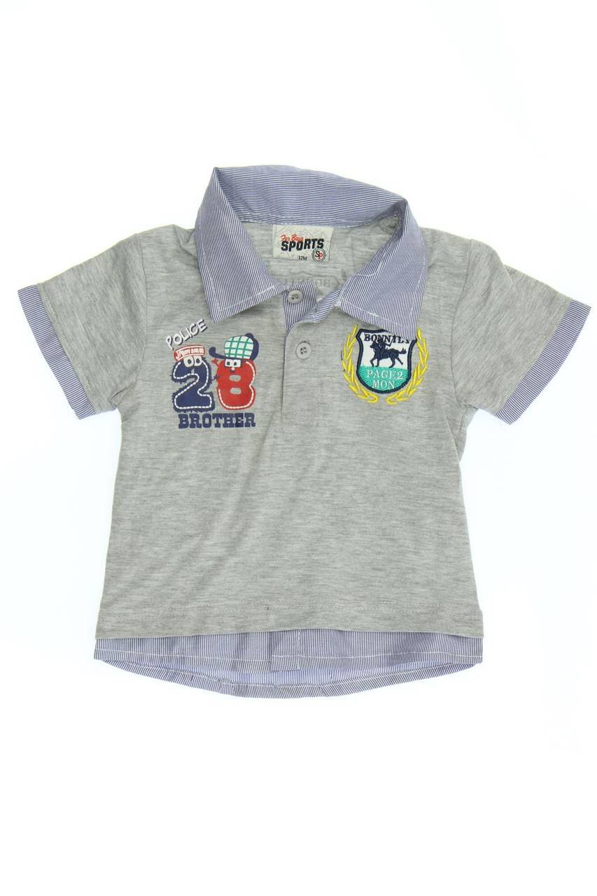Carou Ohne Label Poloshirt aus Baumwoll-Mix mit Print
