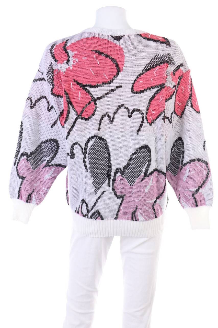 Carou Ohne Label Strick-Pullover Mit Floralem Muster
