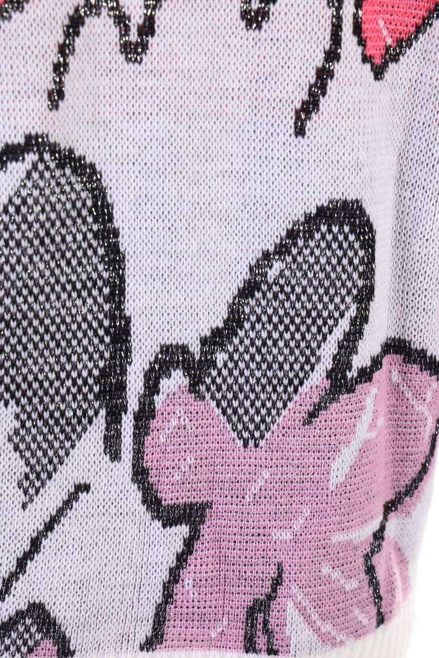 Carou Ohne Label Strick-Pullover Mit Floralem Muster