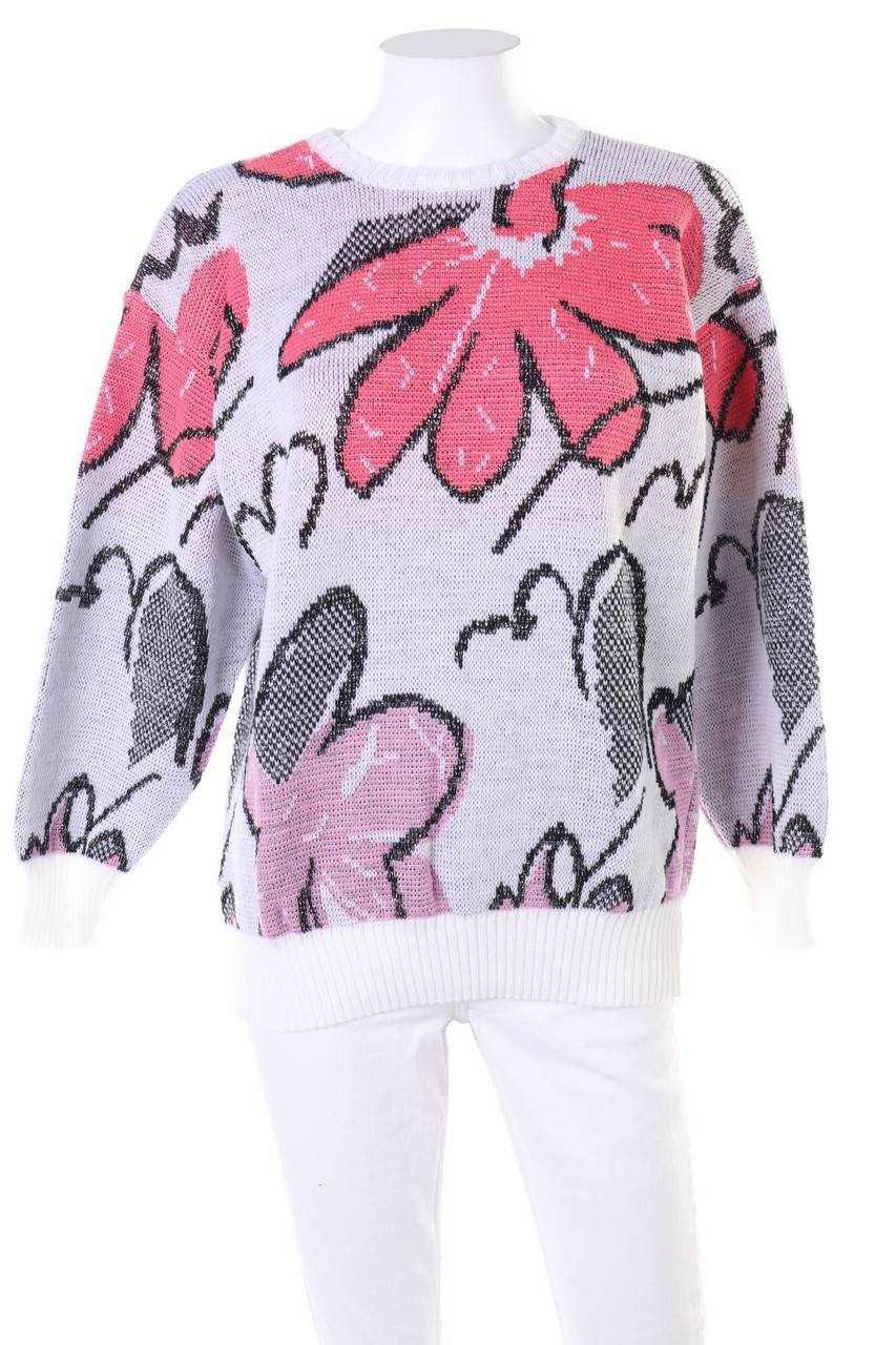 Carou Ohne Label Strick-Pullover mit floralem Muster