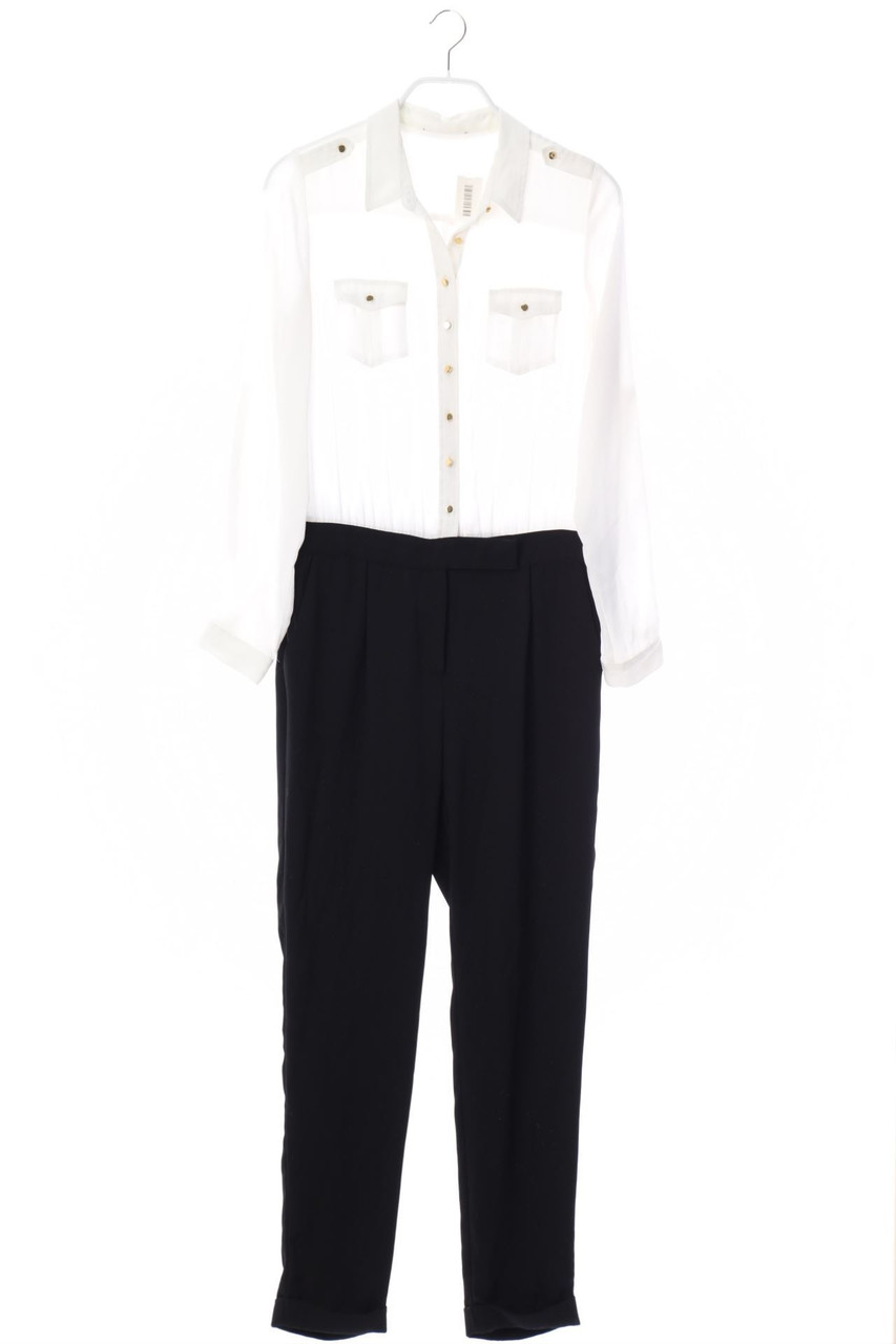 Carou Ohne Label Two Tone-Jumpsuit mit Roll-up-Manschette