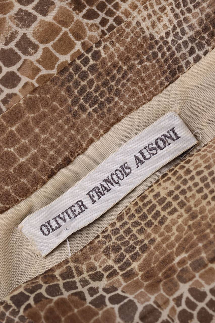 Carou OLIVIER FRANCOIS AUSONI Midi-Seiden-Rock Mit Animal-Print