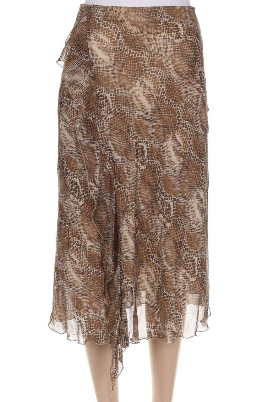 Carou OLIVIER FRANCOIS AUSONI Midi-Seiden-Rock mit Animal-Print