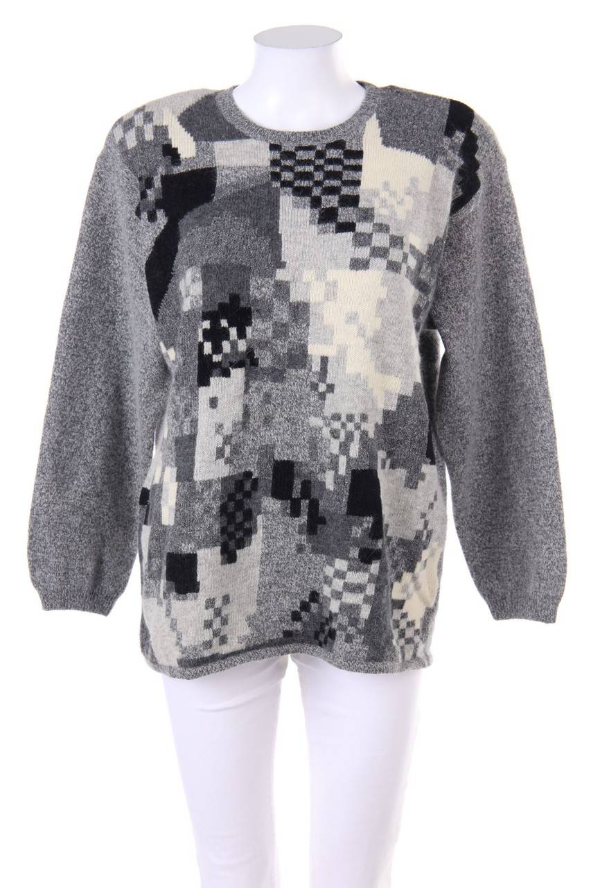 Carou OLSEN COLLECTION Vintage-Strick-Pullover aus Woll-Mix mit Angora