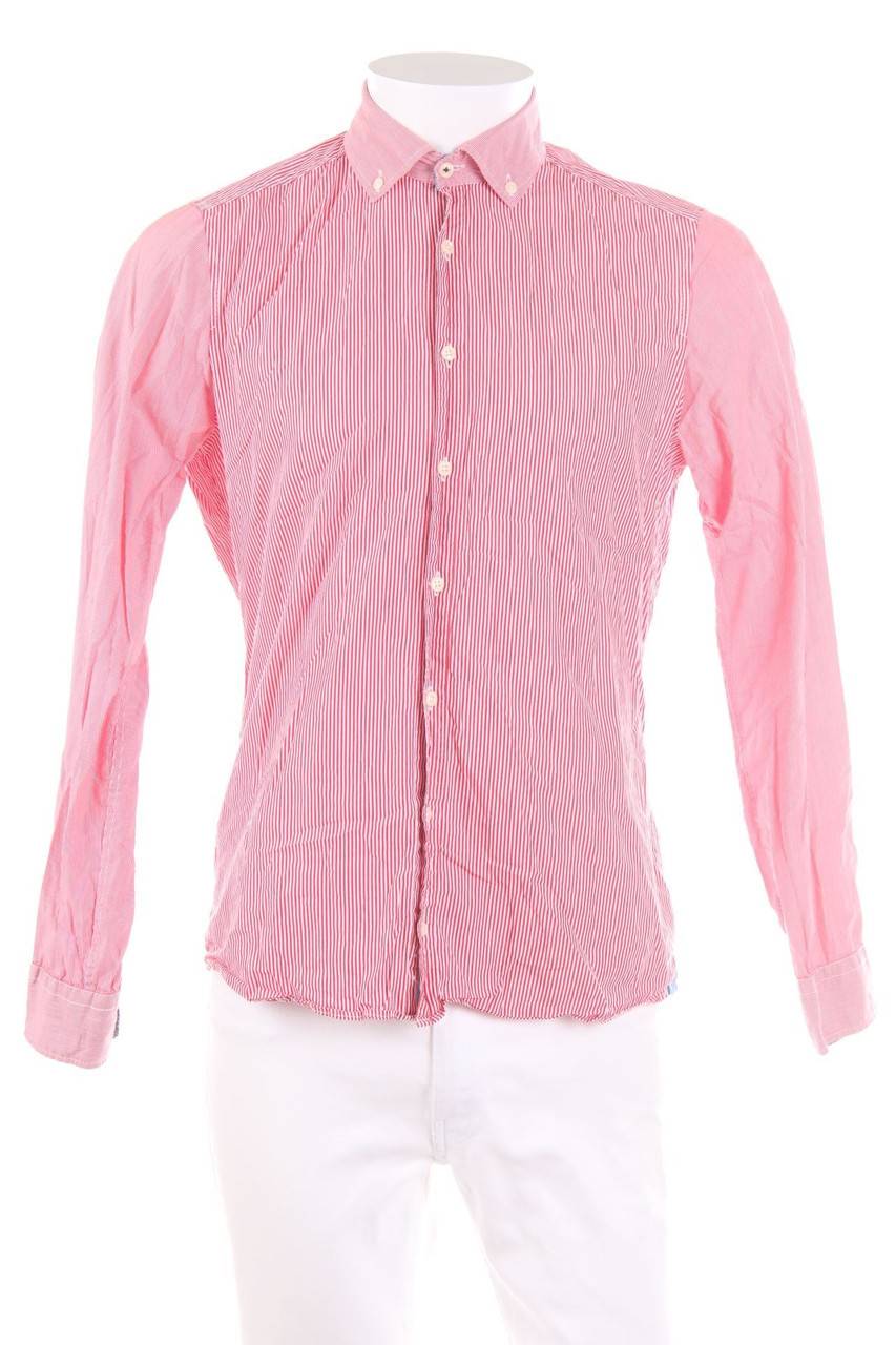 Carou OLYMP gestreiftes Button-down-Hemd aus Baumwolle