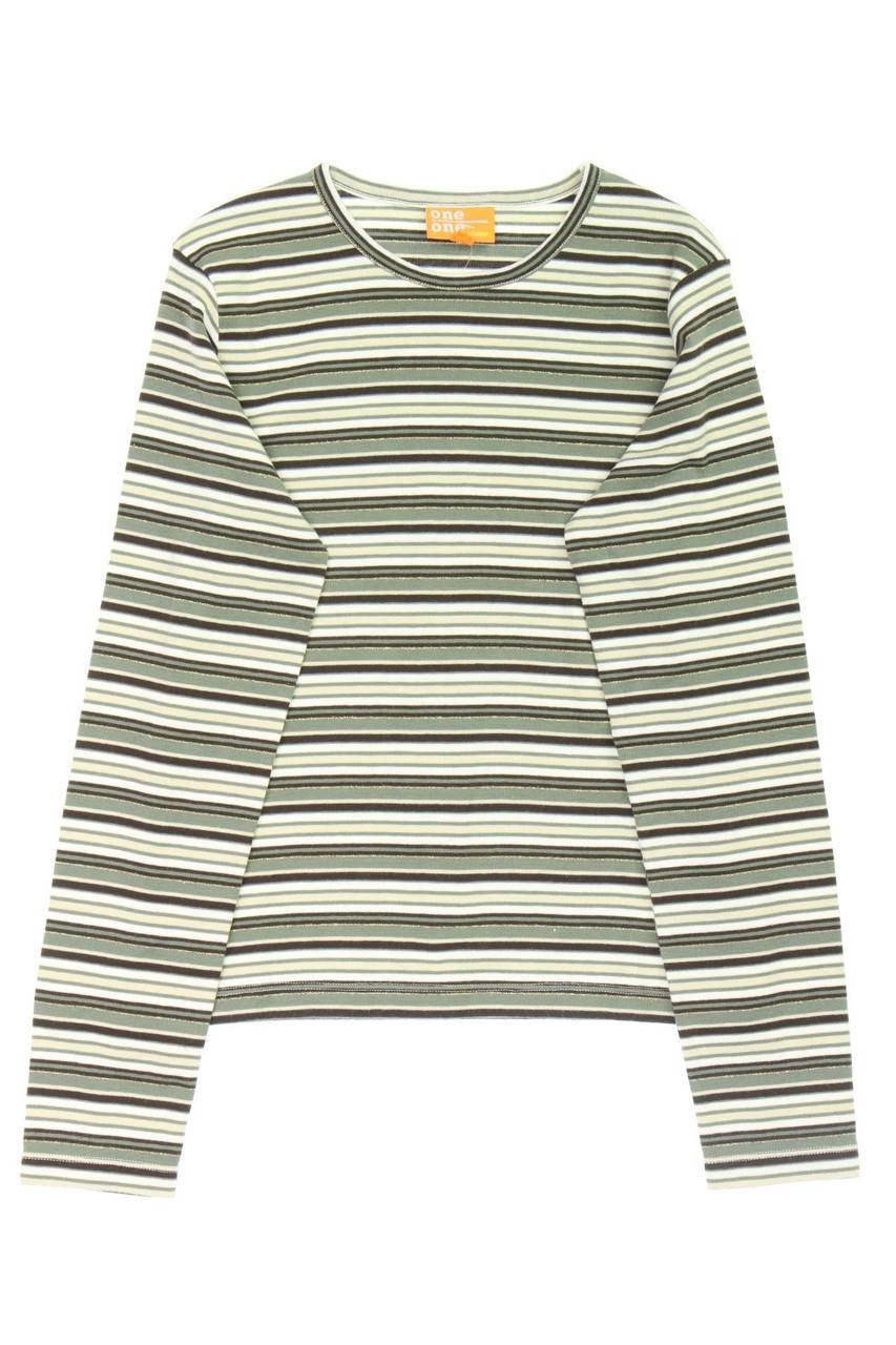 Carou ONE BY ONE Streifen-T-Shirt mit Metallic-Effekt