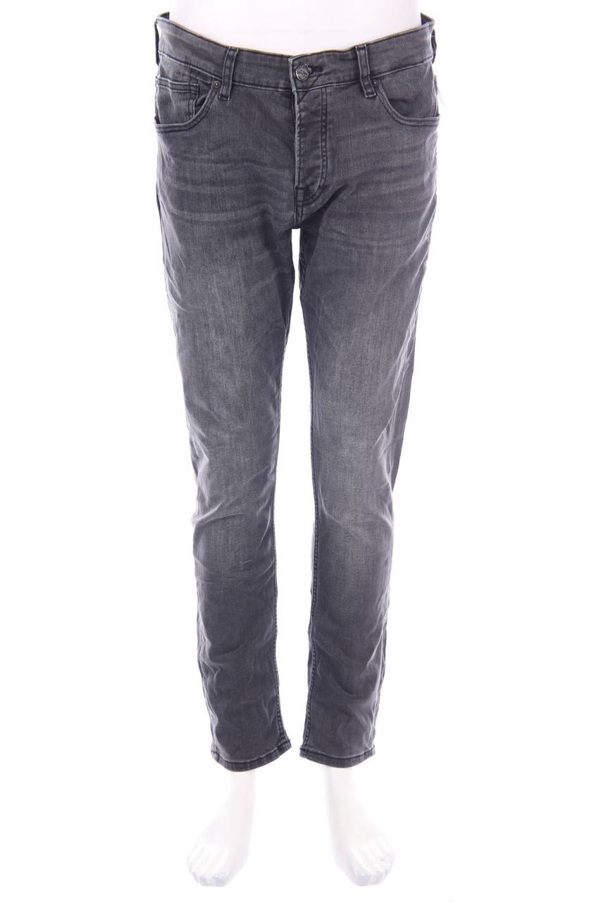 Carou ONLY & SONS Dark Denim Slim-Jeans aus Baumwoll-Mix im Used Look