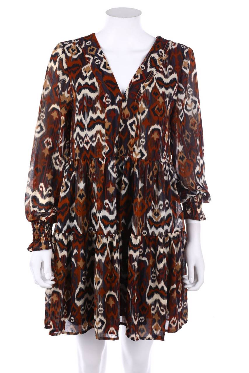 Carou ONLY Tunikakleid mit Smok-Details mit Ethno-Print