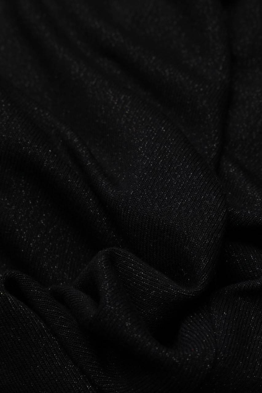 Carou OPUS Glitzer-Batwing-Shirt Mit Kunstleder-Details