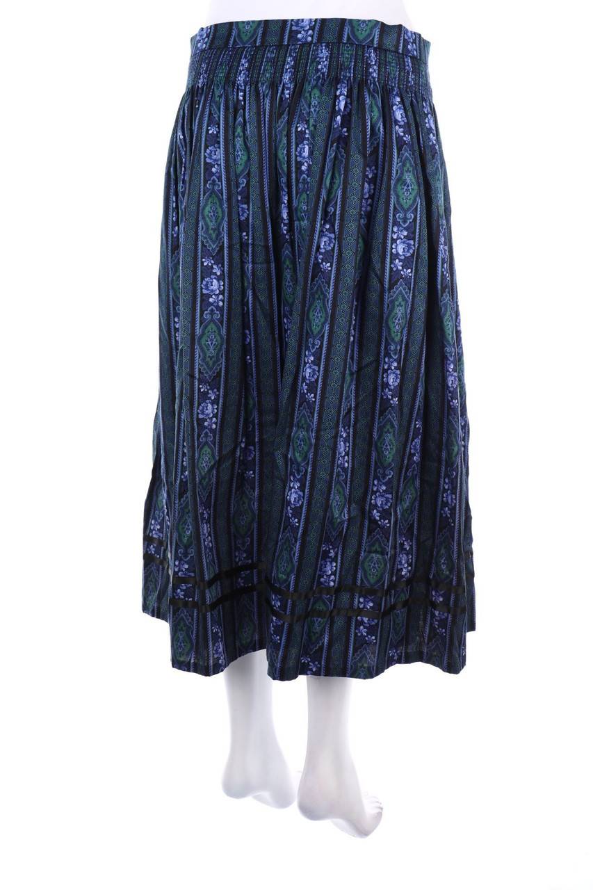 Carou Original Alpen Trachten C&A Maxi-Trachten-Rock Mit Floralem Muster