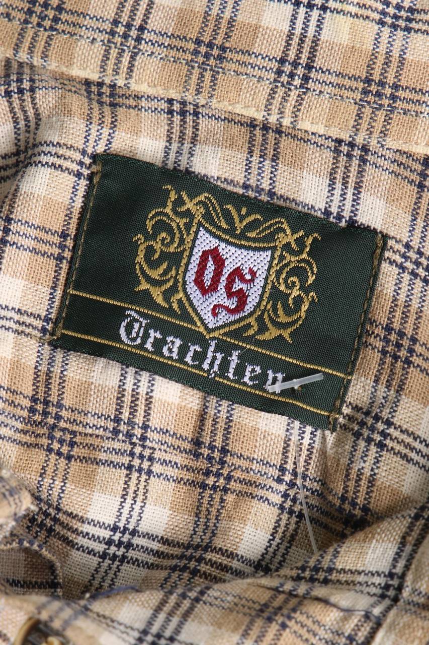 Carou OS Trachten Trachten-Hemd Aus Baumwolle Mit Karo-Muster