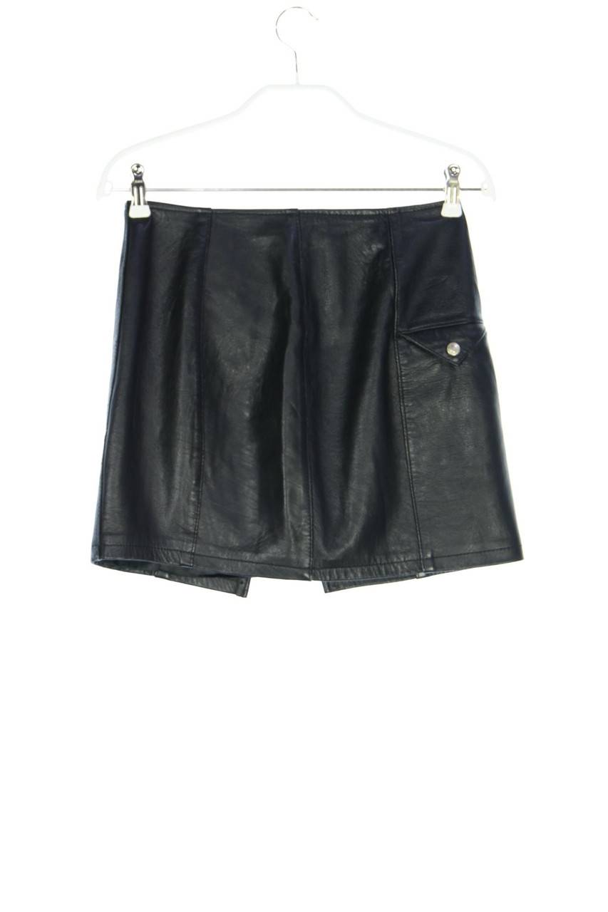 Carou OTTAVIO PIRAGINO MILANO Leder-Mini-Minirock Mit Zipper