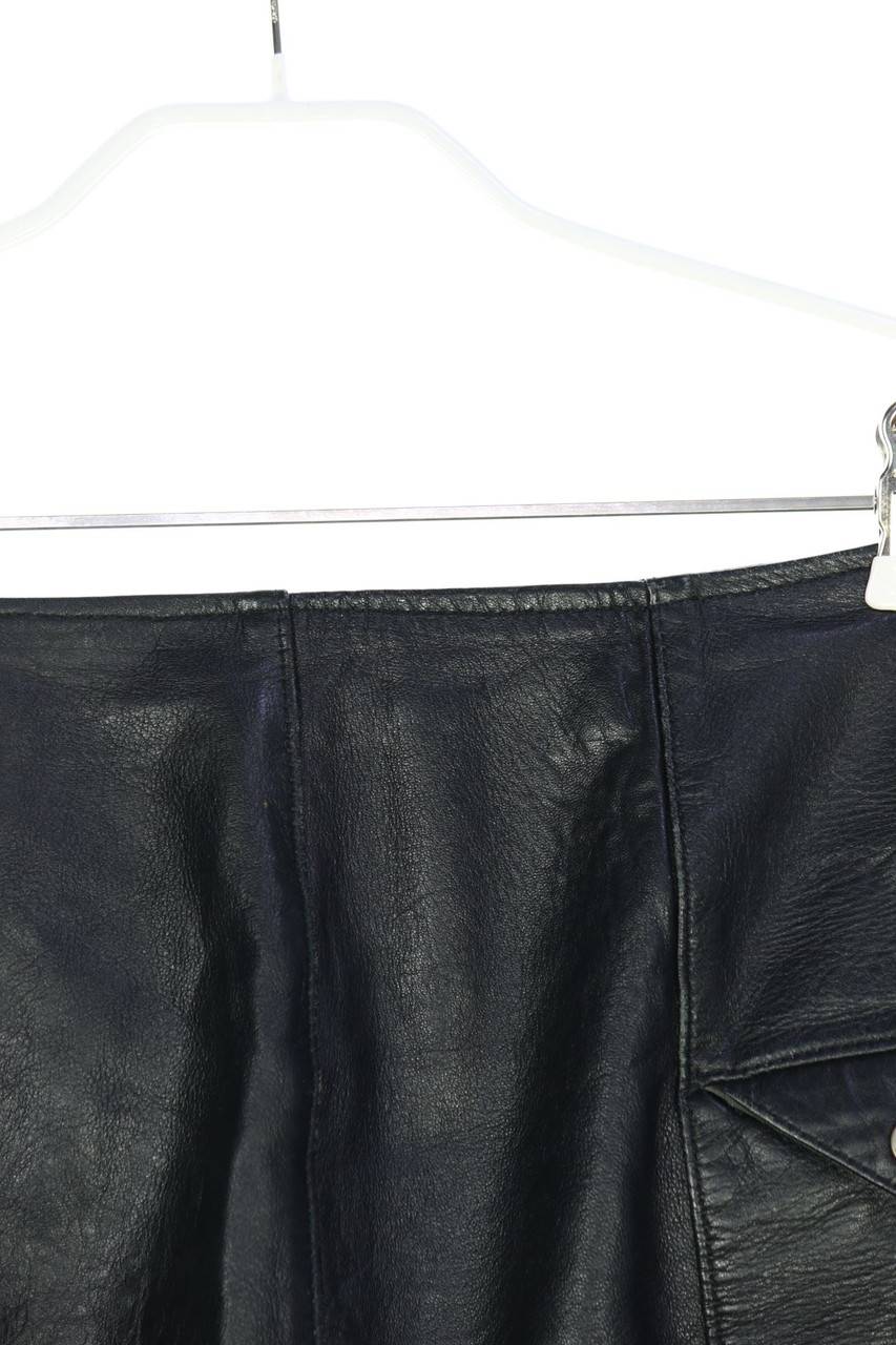 Carou OTTAVIO PIRAGINO MILANO Leder-Mini-Minirock Mit Zipper
