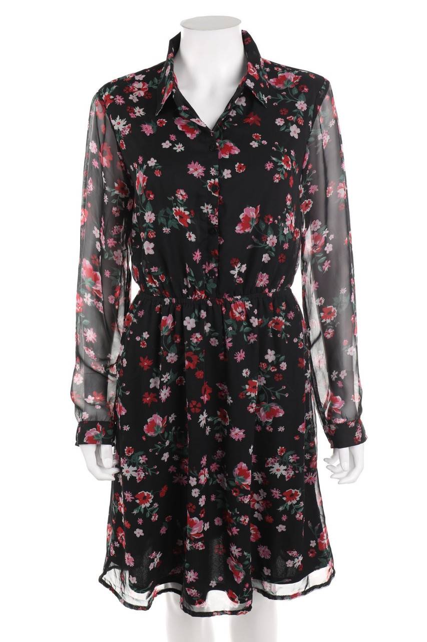 Carou page one Tunikakleid mit Blumen-Print mit Gummizug