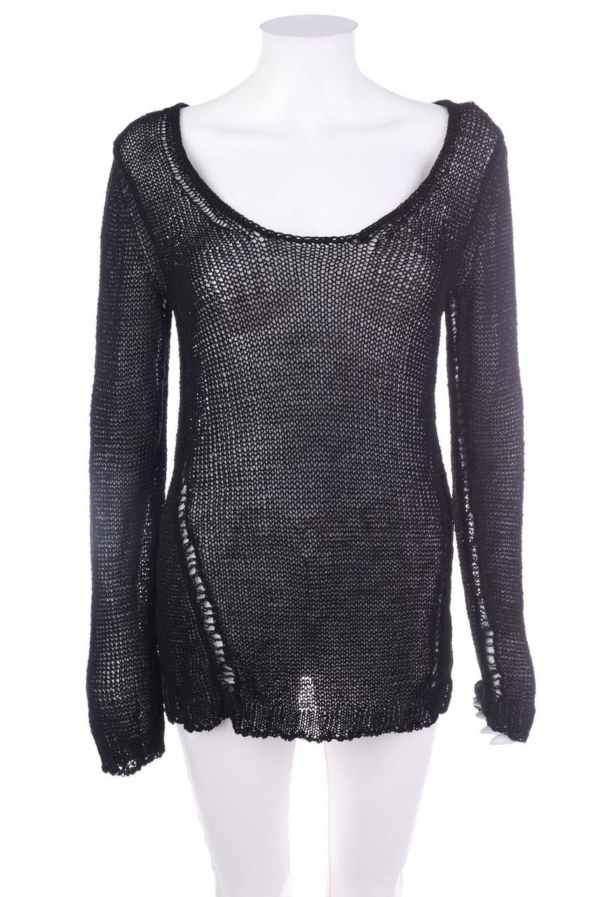 Carou PAROSH Strick-Pullover aus Leinen-Mix mit Lochstrick-Details