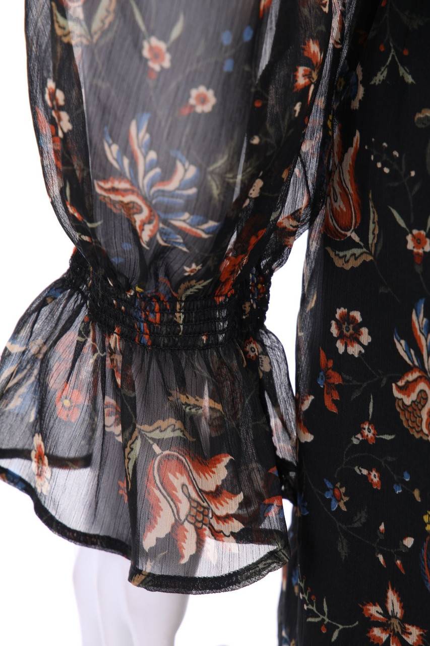 Carou Pepe Jeans Chiffon-Midikleid In Wickel-Optik Mit Floralem Muster