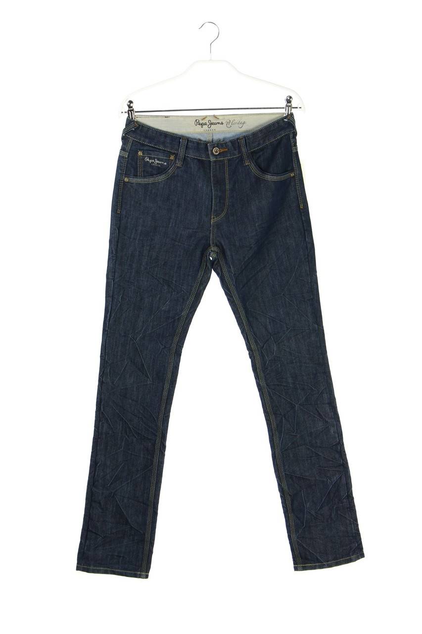 Carou Pepe Jeans Crinkle-Used Look Straight Cut Jeans