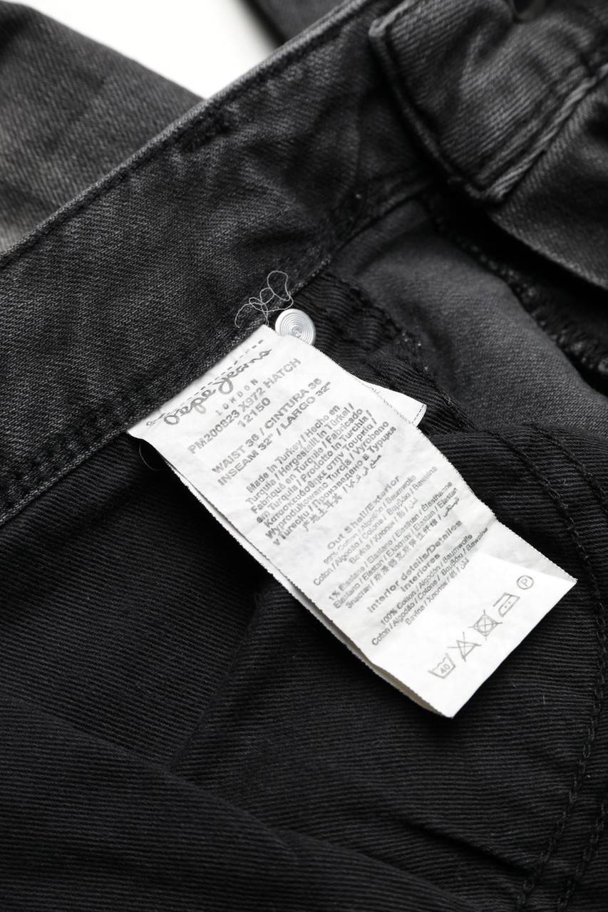 Carou Pepe Jeans Used Look Straight Cut Jeans Mit Logo-Patch