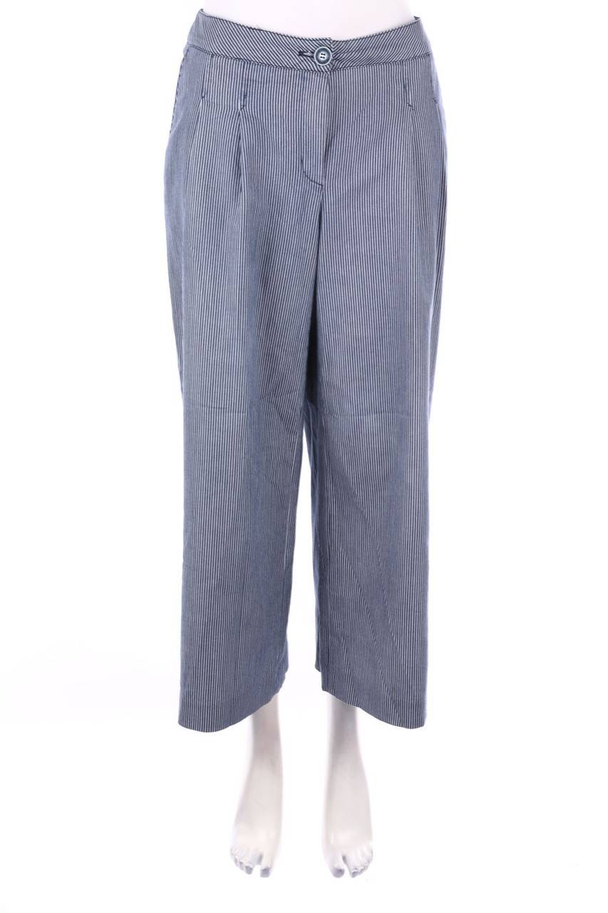 Carou Peter Hahn Cropped-Bundfaltenhose mit Streifen