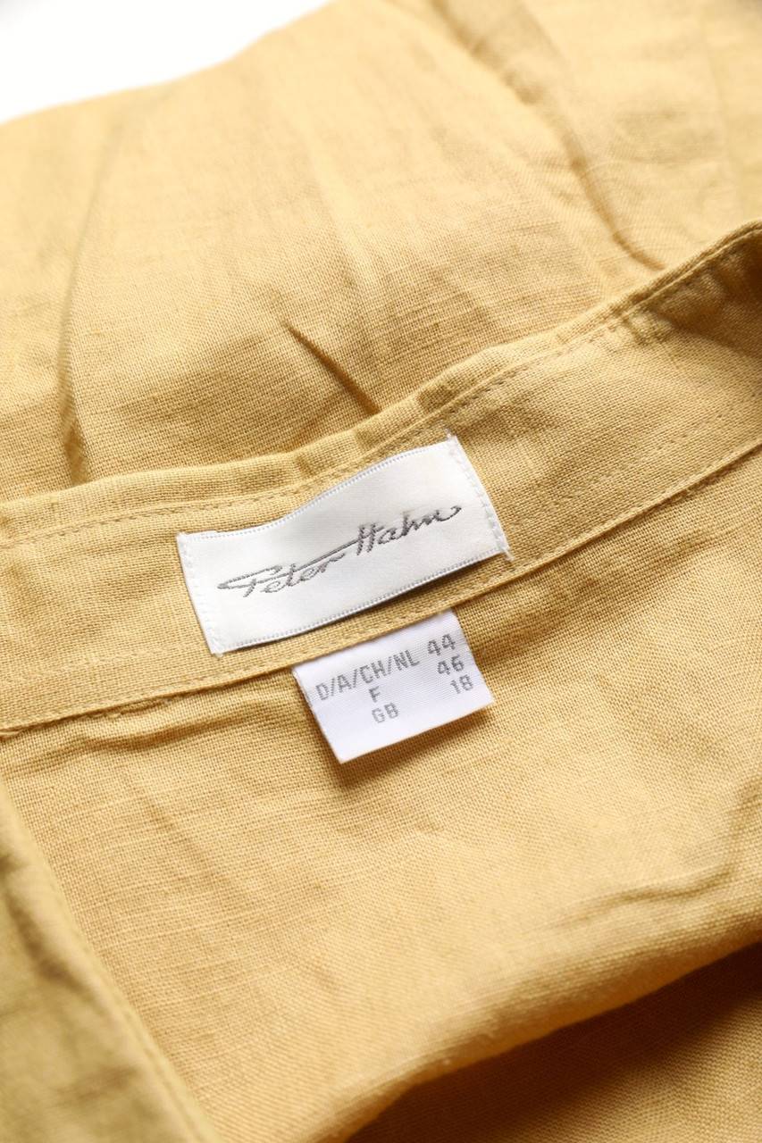 Carou Peter Hahn Hemd-Bluse Mit Kurzem Ärmel Aus Leinen-Mix