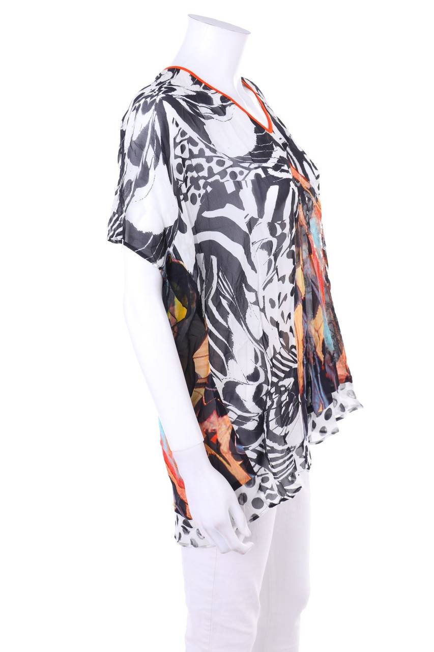 Carou PIANURASTUDIO Bluse Mit Asymmetrischem Schnitt