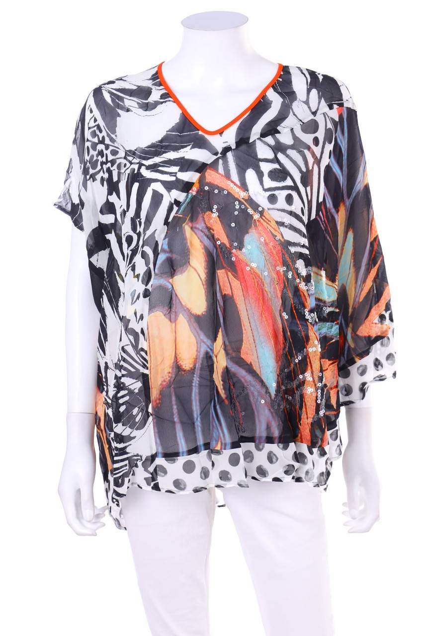 Carou PIANURASTUDIO Bluse mit asymmetrischem Schnitt