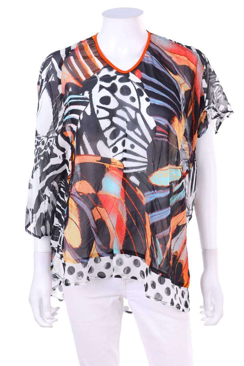 Carou PIANURASTUDIO Bluse mit asymmetrischem Schnitt