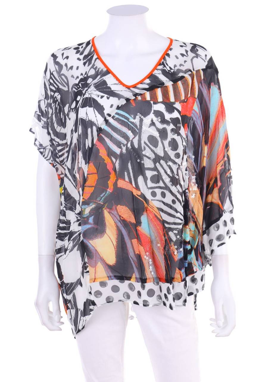 Carou PIANURASTUDIO Bluse mit asymmetrischem Schnitt