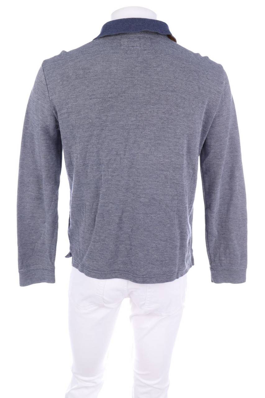 Carou Pierre Cardin Longsleeve-Poloshirt Mit Zickzack-Muster