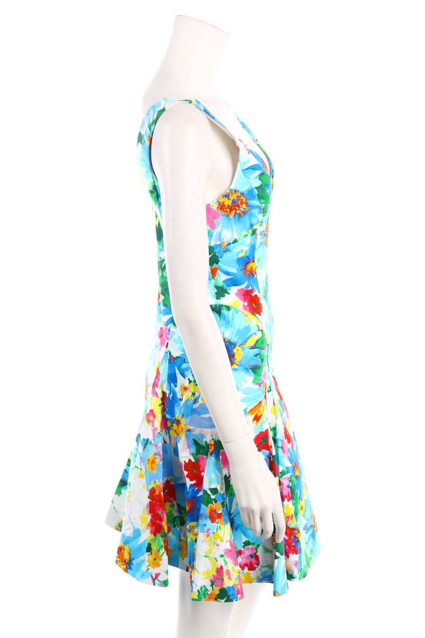 Carou POLO RALPH LAUREN Godet-Kleid Mit Blumen-Print