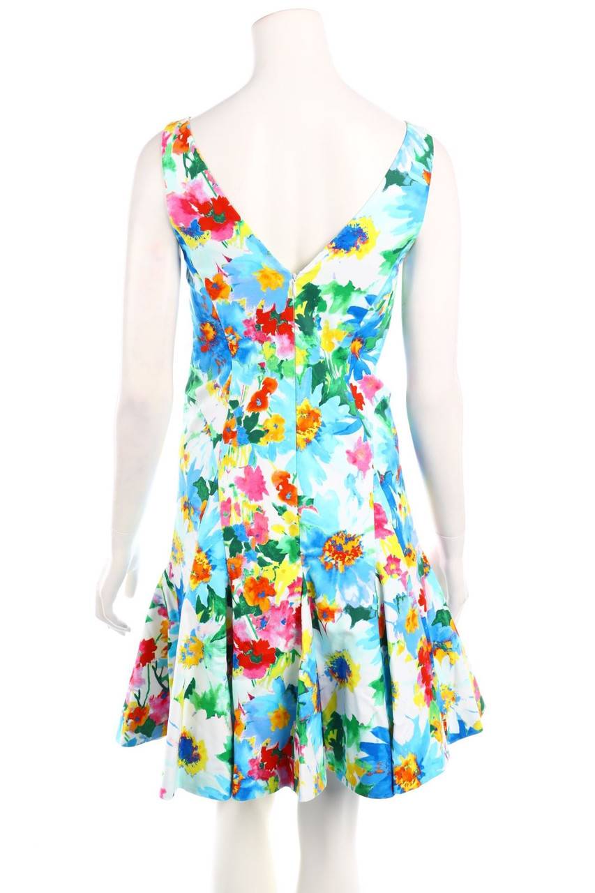 Carou POLO RALPH LAUREN Godet-Kleid Mit Blumen-Print