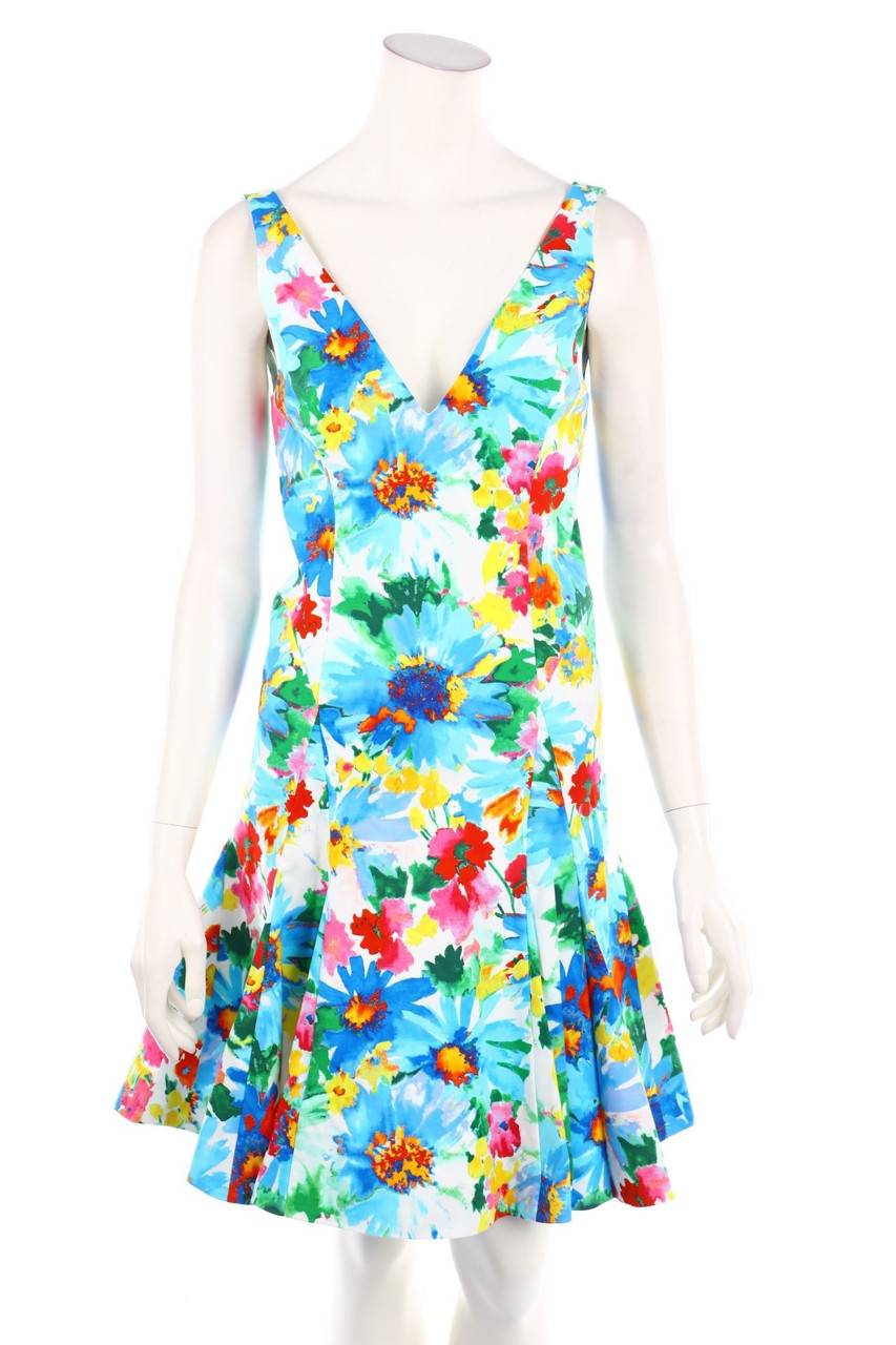 Carou POLO RALPH LAUREN Godet-Kleid mit Blumen-Print