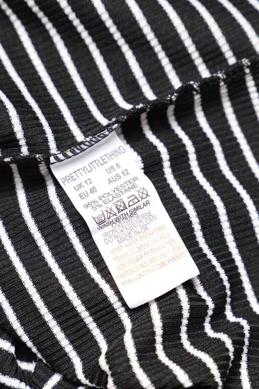 Carou PRETTYLITTLETHING Cropped-Carmen-Longsleeve-Shirt Mit Streifen