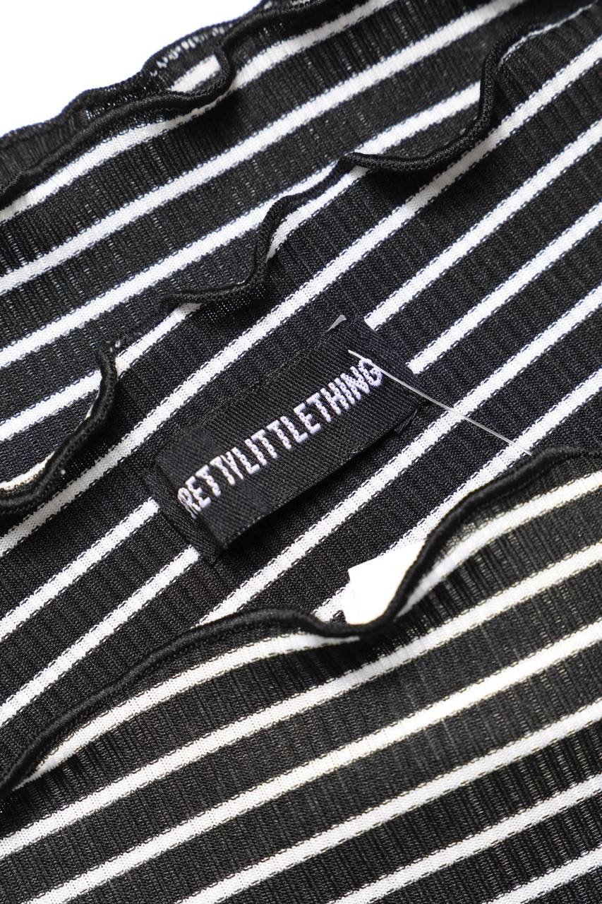 Carou PRETTYLITTLETHING Cropped-Carmen-Longsleeve-Shirt Mit Streifen