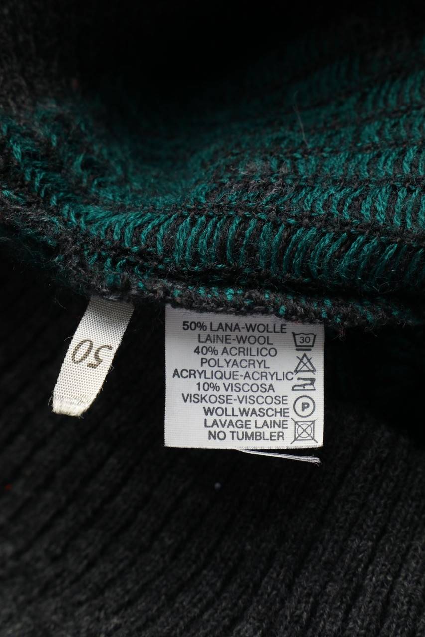 Carou Profondo Troyer-Pullover Aus Woll-Mix Mit Print