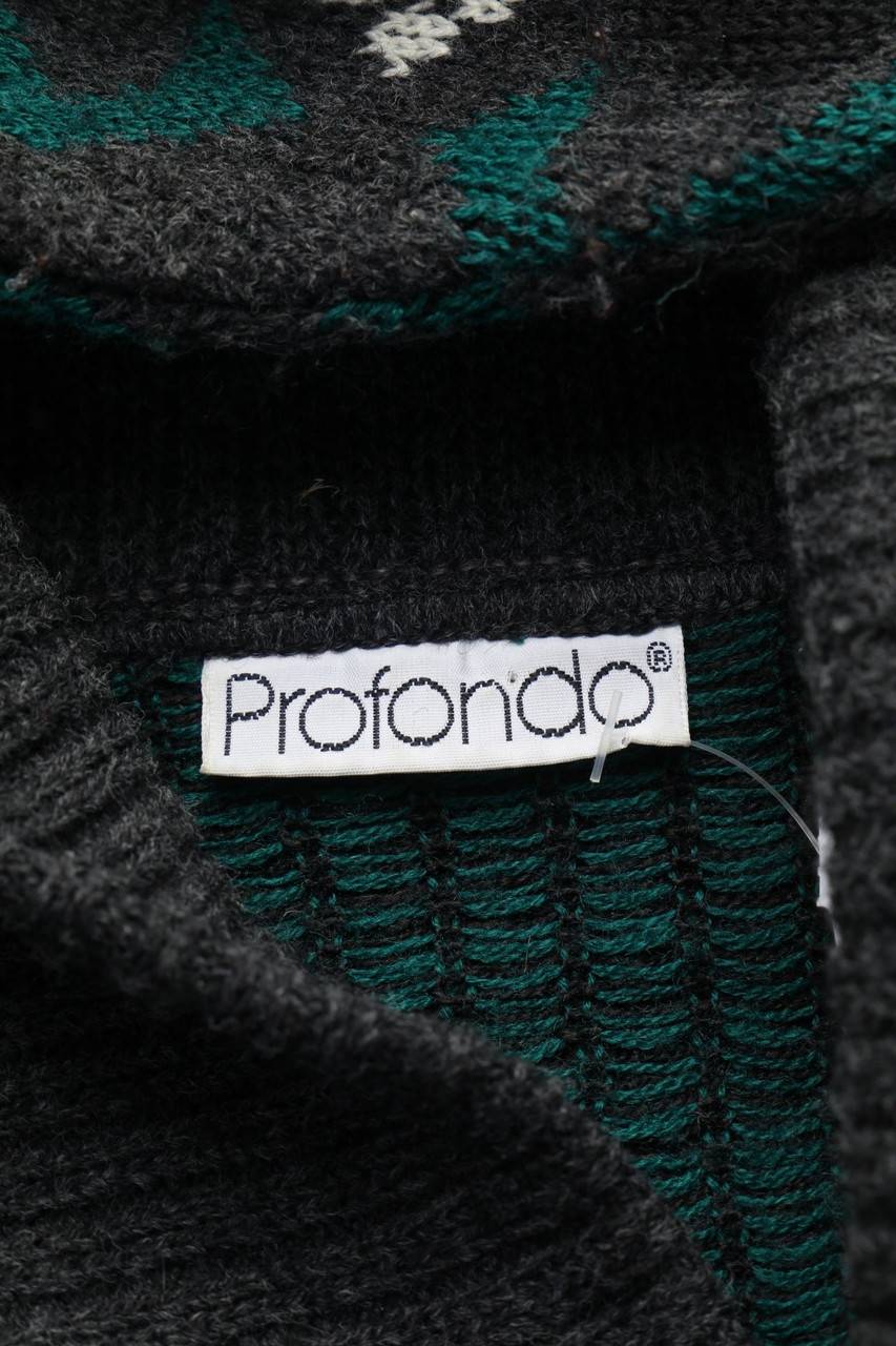 Carou Profondo Troyer-Pullover Aus Woll-Mix Mit Print