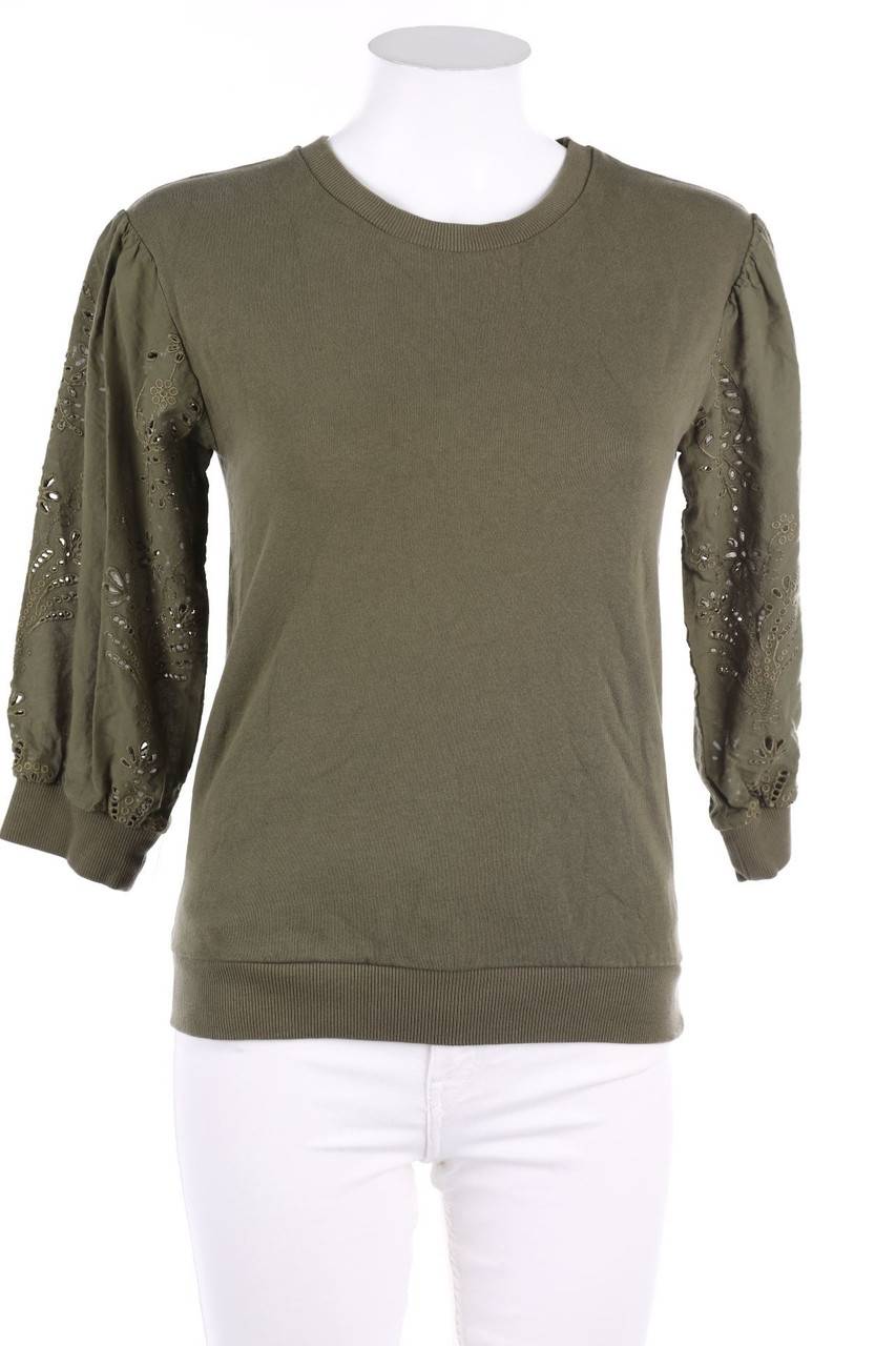 Carou promod Sweatshirt mit 3/4-Ärmel mit Stickereien