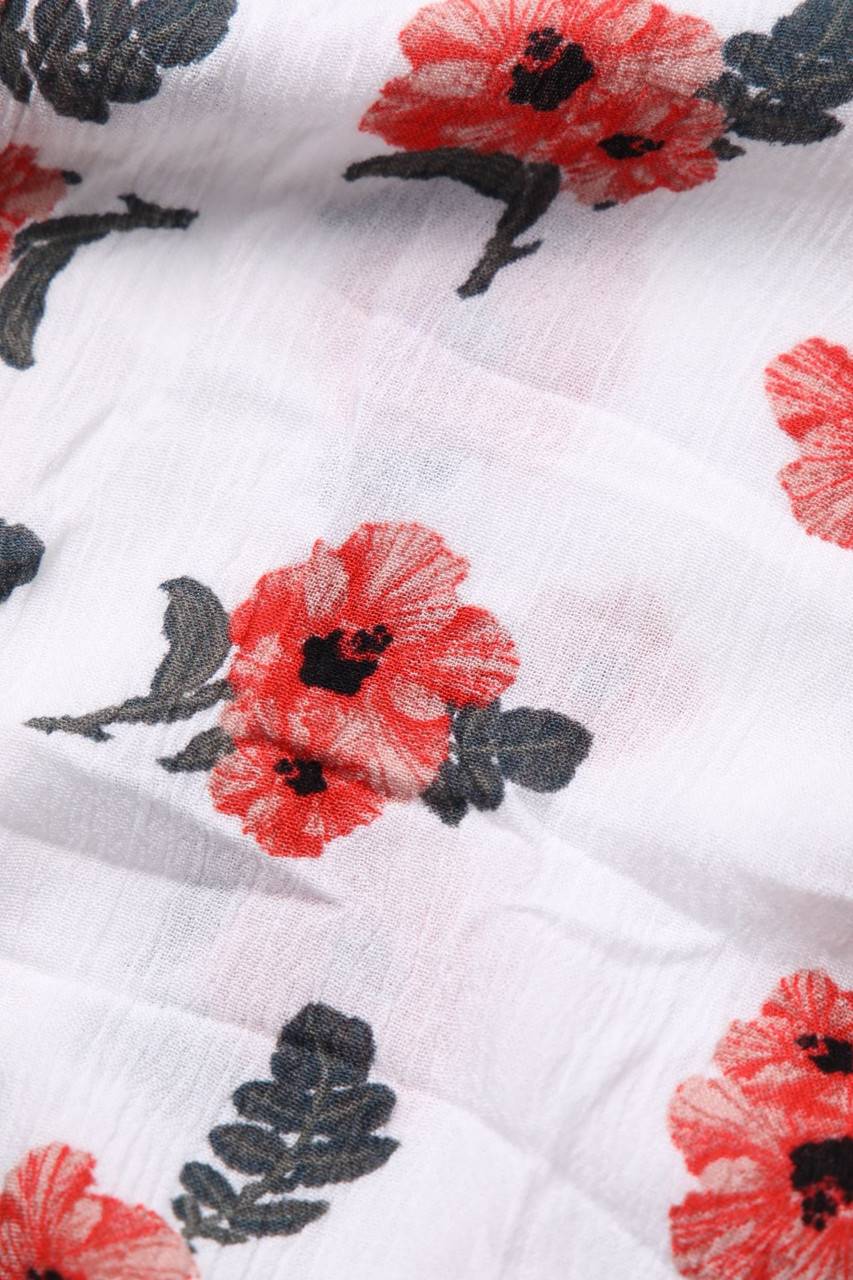 Carou RAINBOW Cold-Shoulder-Bluse Mit Floralem Muster