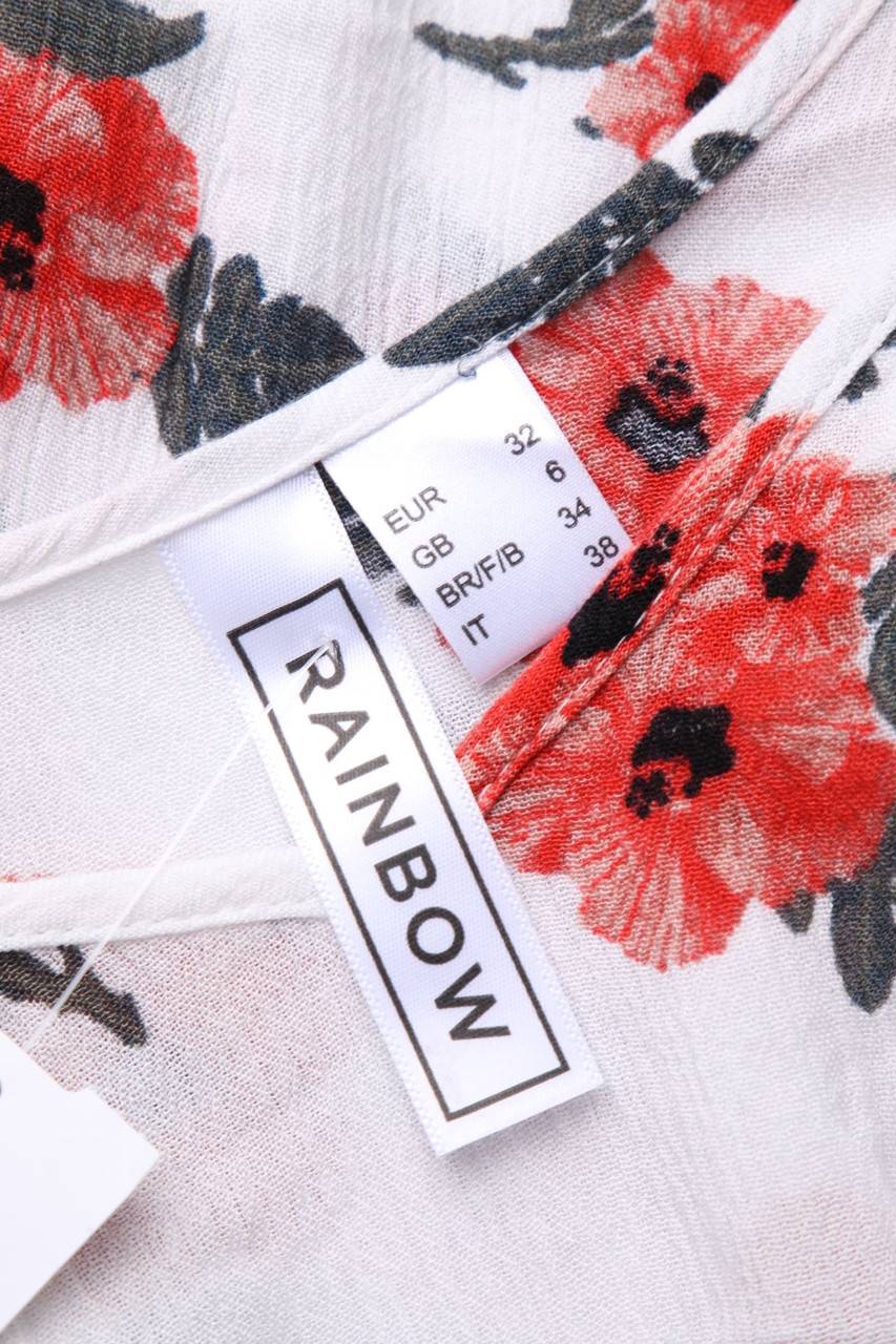 Carou RAINBOW Cold-Shoulder-Bluse Mit Floralem Muster