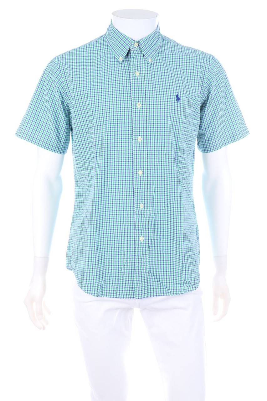 Carou RALPH LAUREN Karo-Kurzarm-Hemd mit Button-down-Kragen