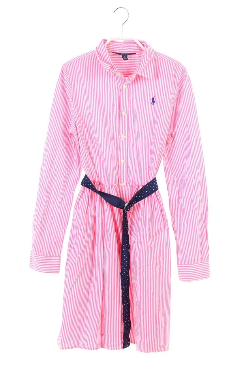 Carou RALPH LAUREN Streifen-Kleid mit Logo-Stickerei