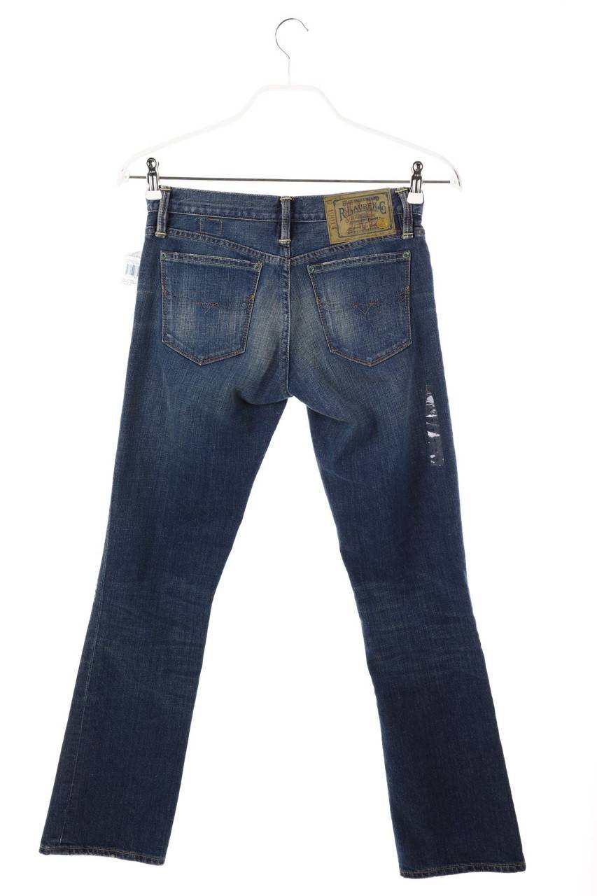 Carou RALPH LAUREN Used Look Bootcut-Jeans Mit Logo-Patch