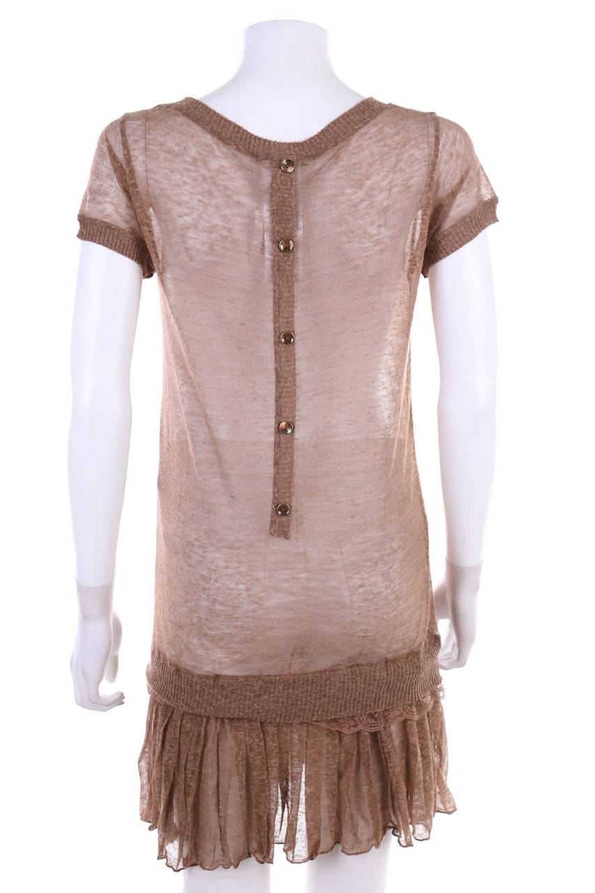 Carou REBEL QUEEN By LIU JO Strickkleid Aus Leinen-Mix Im Layer Look