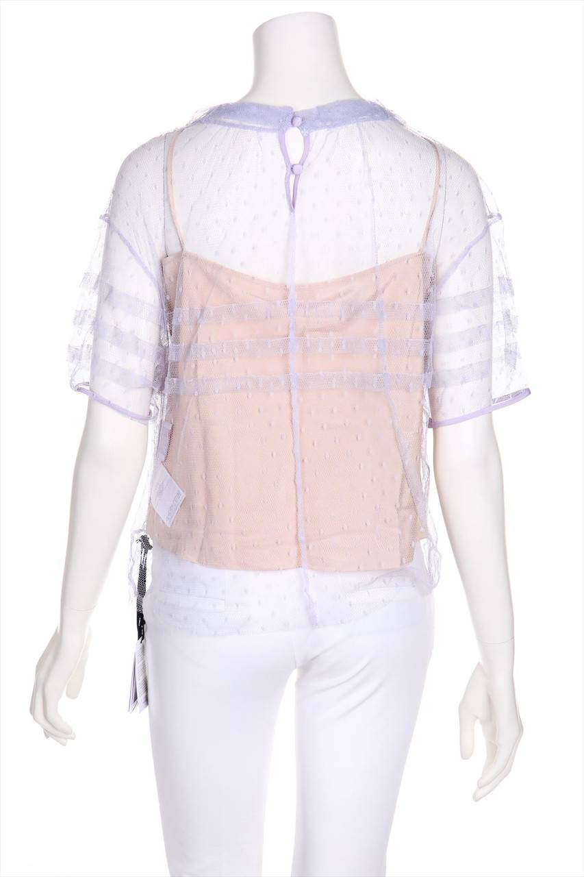 Carou RED VALENTINO Mesh-Bluse Im Layer Look Mit Schleife